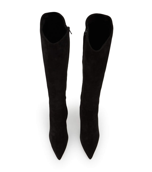 Tony Bianco Apollo Black Wildleder 10.5cm Stiletto-Stiefel Schwarz | SCHVO65786