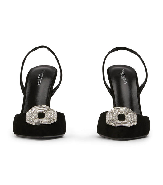 Tony Bianco Arma Black Wildleder 10.5cm Bling Heels Schwarz | GCHUC29821
