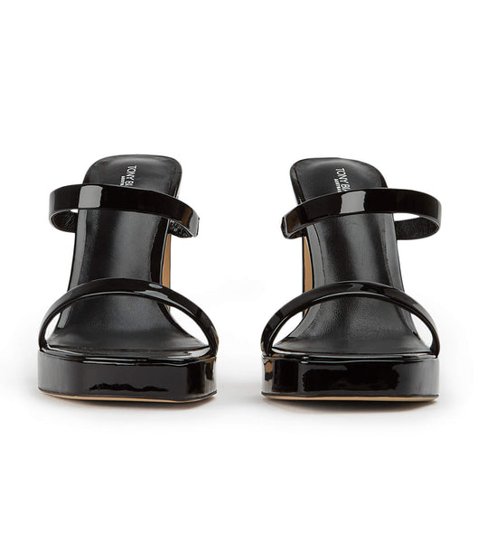 Tony Bianco Diane Black Lack 11.5cm Blockabsatz Schwarz | LCHTR42371