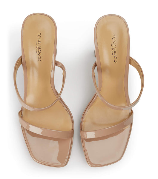 Tony Bianco Diane Coco Lack 11.5cm Blockabsatz Beige | ZCHMJ71725
