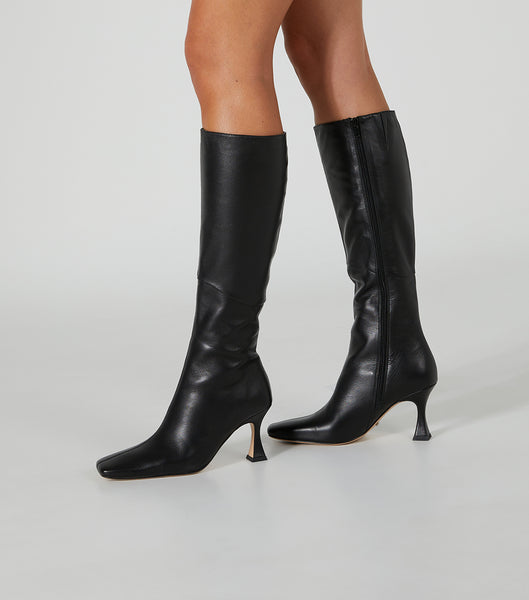 Tony Bianco Fantasy Black Venice 8cm Halbhohe Stiefel Schwarz | TCHPQ84849