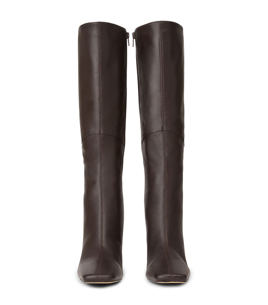 Tony Bianco Fantasy Chocolate Nappa 8cm Stiletto-Stiefel Schokolade | ZCHMJ48070