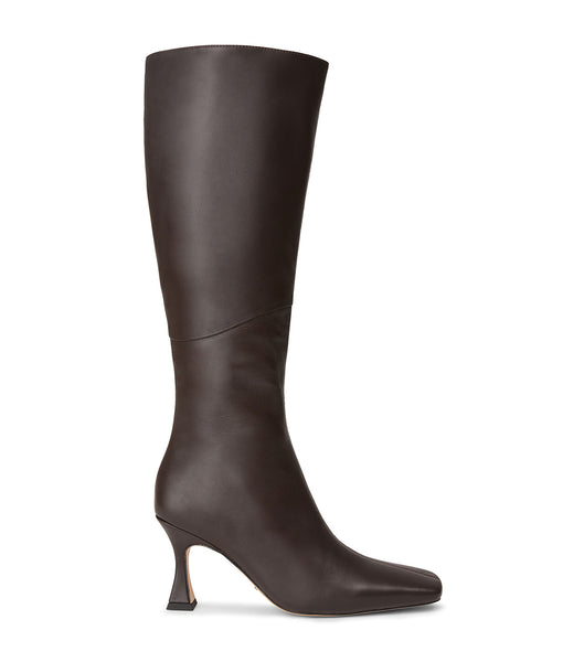 Tony Bianco Fantasy Chocolate Nappa 8cm Stiletto-Stiefel Schokolade | ZCHMJ48070