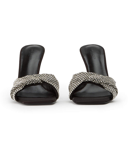 Tony Bianco Fringe Crystal/Black 10.5cm Bling Heels Schwarz | CHQAV17175