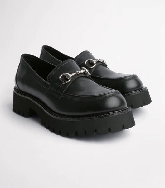 Tony Bianco Greer Black Como 4cm Loafers Schwarz | UCHND50468