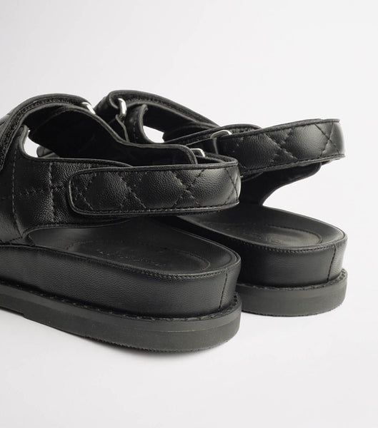 Tony Bianco Hiranni Black Sheep Nappa 3.5cm Sandalen Schwarz | CHXMI89995