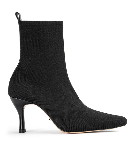 Tony Bianco Kossam Black Knit 8cm Stiefel mit Absatz Schwarz | CHEGJ41424