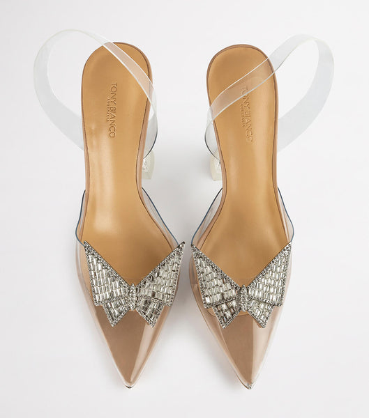 Tony Bianco Laos Clear Vinylite 10.3cm Stöckelschuhe Silber | DCHVO98762