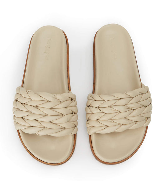 Tony Bianco Layton Vanilla Nappa Badelatschen Hellgelb | BCHSO78483
