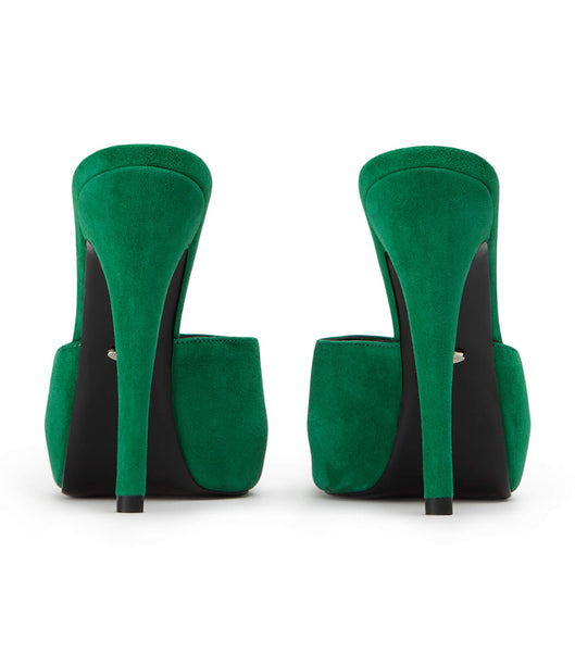 Tony Bianco Love Jade Wildleder 12cm Plateauschuhe Grün | CHEGJ99428