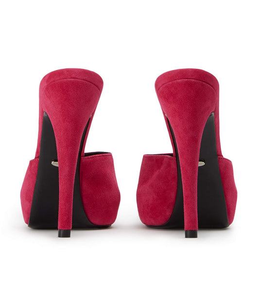 Tony Bianco Love Lipstick Wildleder 12cm Plateauschuhe Rot | CHQAV88344