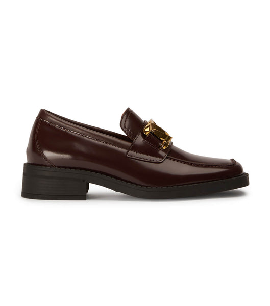 Tony Bianco Tia Vino Hi Shine 4cm Loafers Schokolade | SCHNY49492