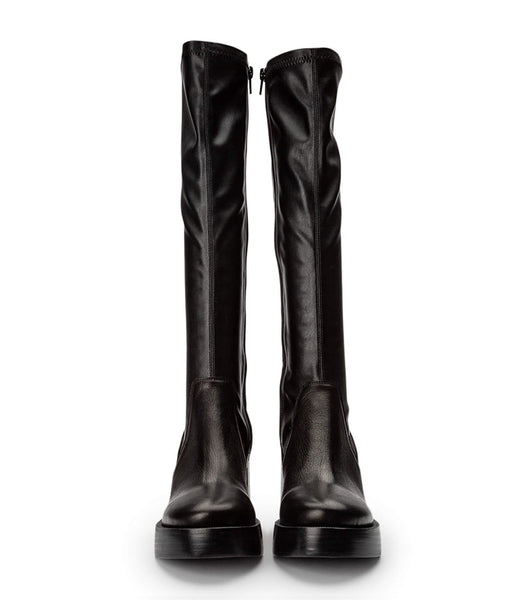 Tony Bianco Tibby Black Venice/Black Venezia 9cm Stretchstiefel Schwarz | CHNZX28132
