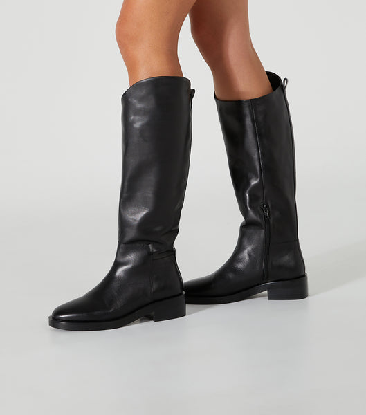 Tony Bianco Tyler Black Como 4cm Halbhohe Stiefel Schwarz | QCHWA76670