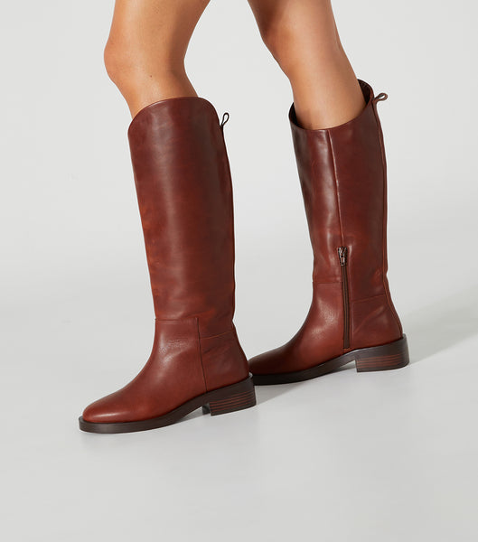 Tony Bianco Tyler Cognac 4cm Kniehohe Stiefel Braun | CHXBR22483