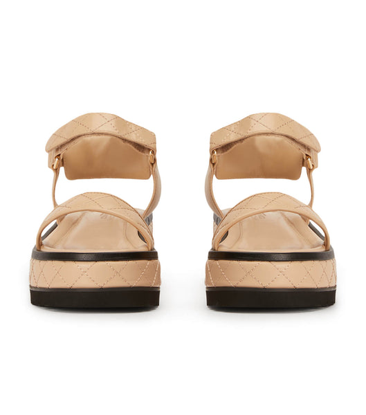 Tony Bianco Zahara Beech Nappa 6cm Flache Sandalen Beige | FCHUI49721