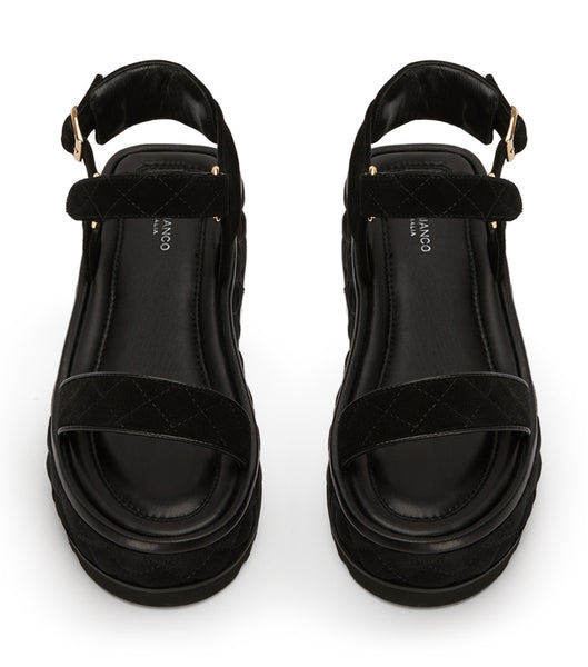 Tony Bianco Zahara Black Wildleder 6cm Sandalen Schwarz | ECHVG66564