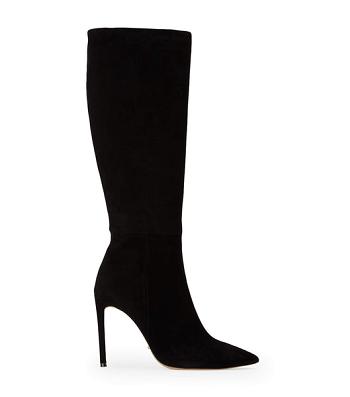 Tony Bianco Apollo Black Wildleder 10.5cm Halbhohe Stiefel Schwarz | CHNZX34836