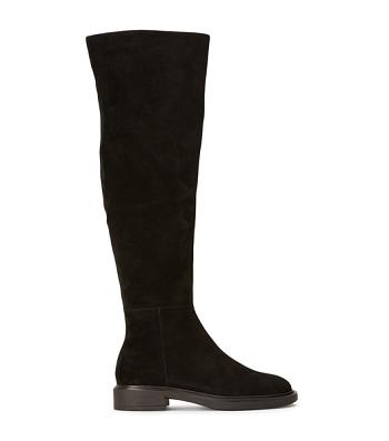 Tony Bianco Chasey Black Wildleder 4.5cm Kniehohe Stiefel Schwarz | CHJBT52678