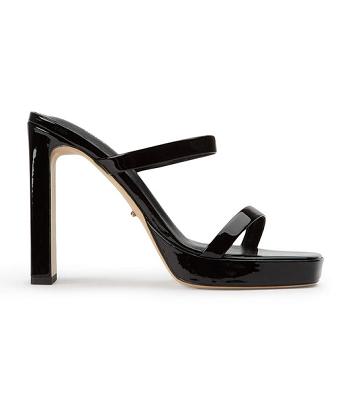 Tony Bianco Diane Black Lack 11.5cm Blockabsatz Schwarz | LCHTR42371