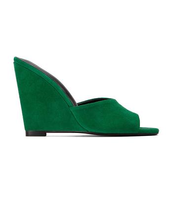 Tony Bianco Galaxy Jade Wildleder 11cm Keilabsatz Grün | CHXMI51869